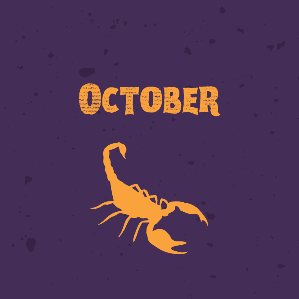 October Scorpio zodiac symbol  