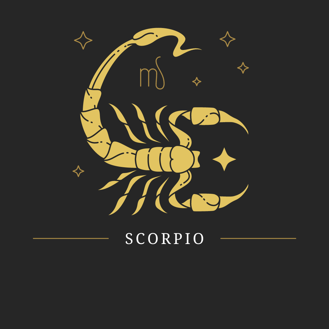 Scorpio zodiac sign and symbol represented by a scorpion