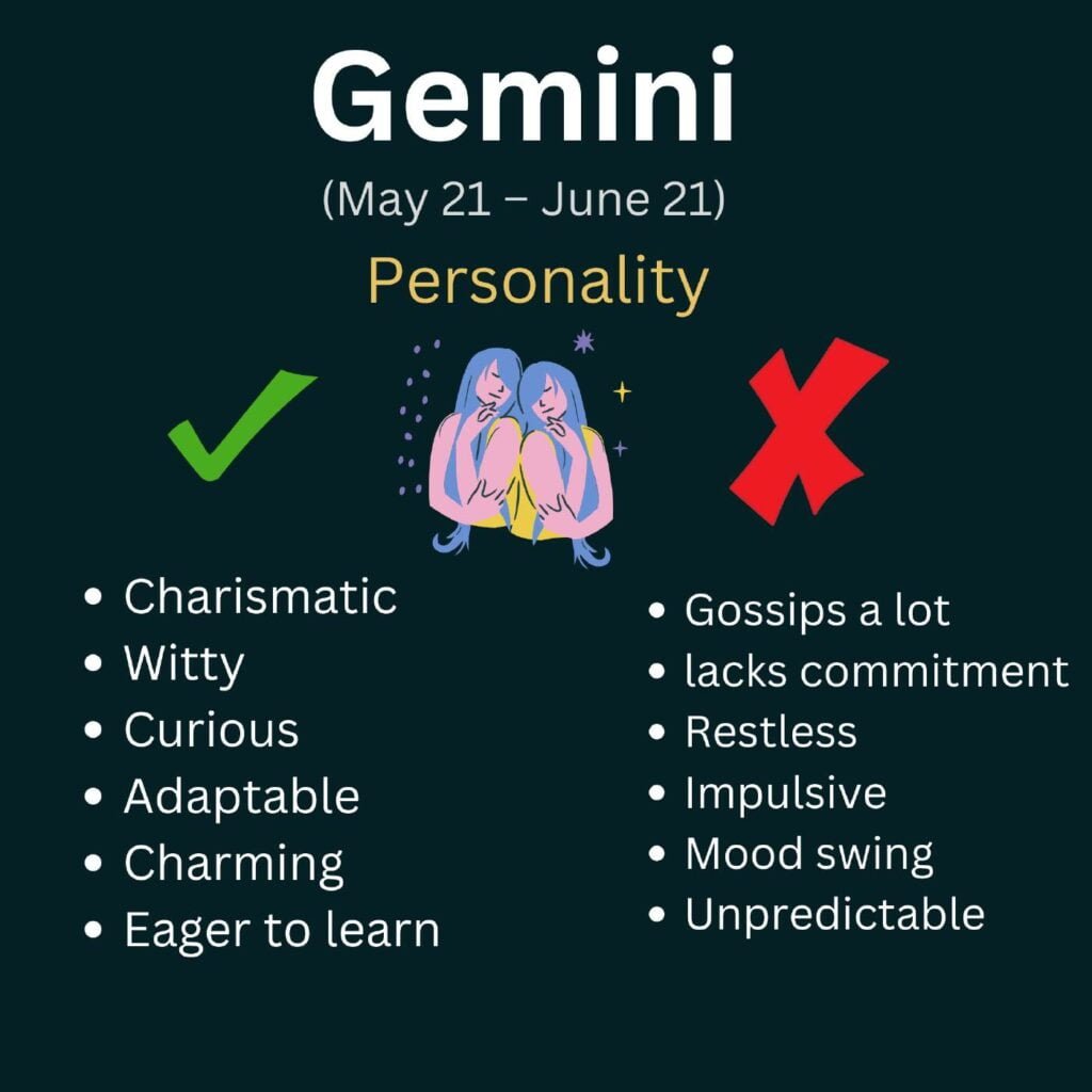 May-born Gemini personality traits, both negative and positive traits