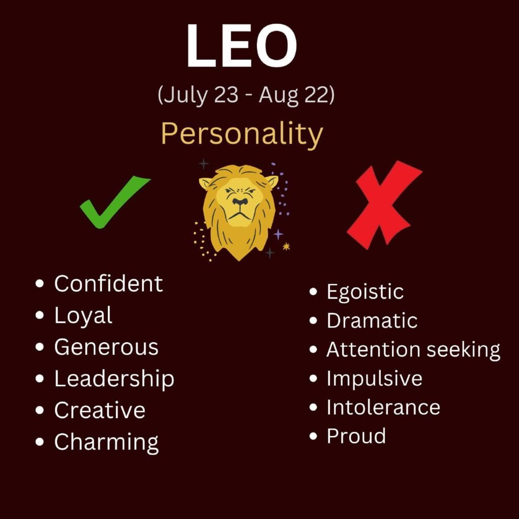 leo personality traits, both positive and negative dark side of the personality traits of people born between July 23 and August 22