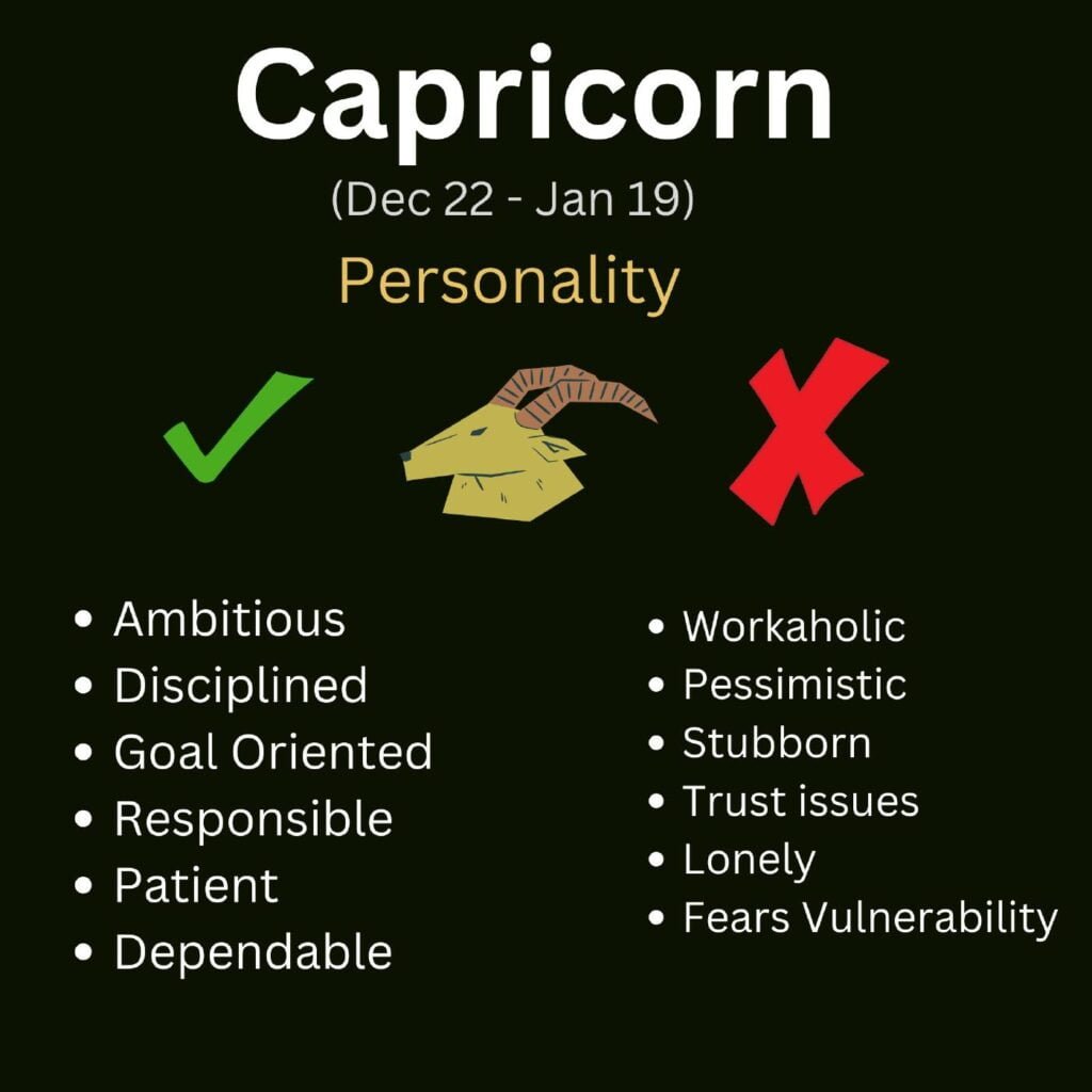 January 5 personality traits, both negative and positive traits as a Capricorn