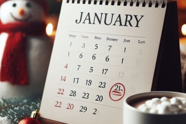 January birthday image showing the calendar