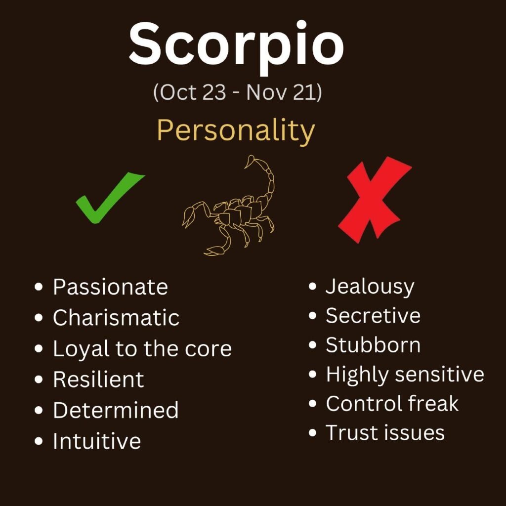 October Scorpio personality traits, both negative and positive 
